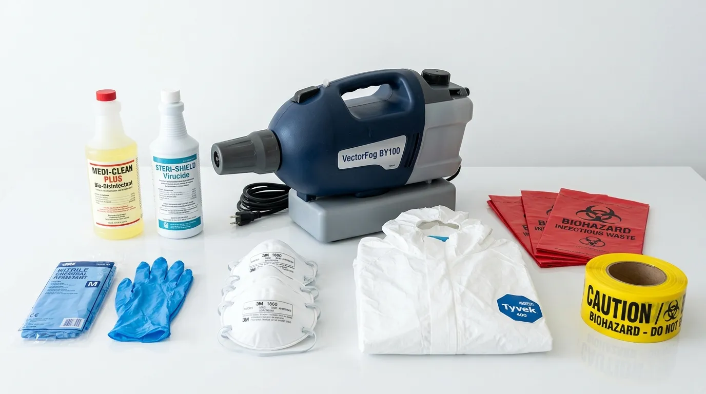 Professional biohazard remediation crew working in Cumming